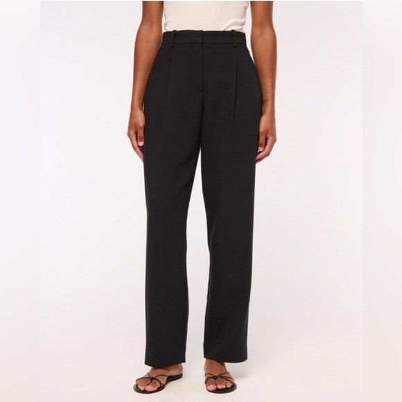 Curve Love A&F Quinn Tailored Straight Pant - Picture 2 of 12